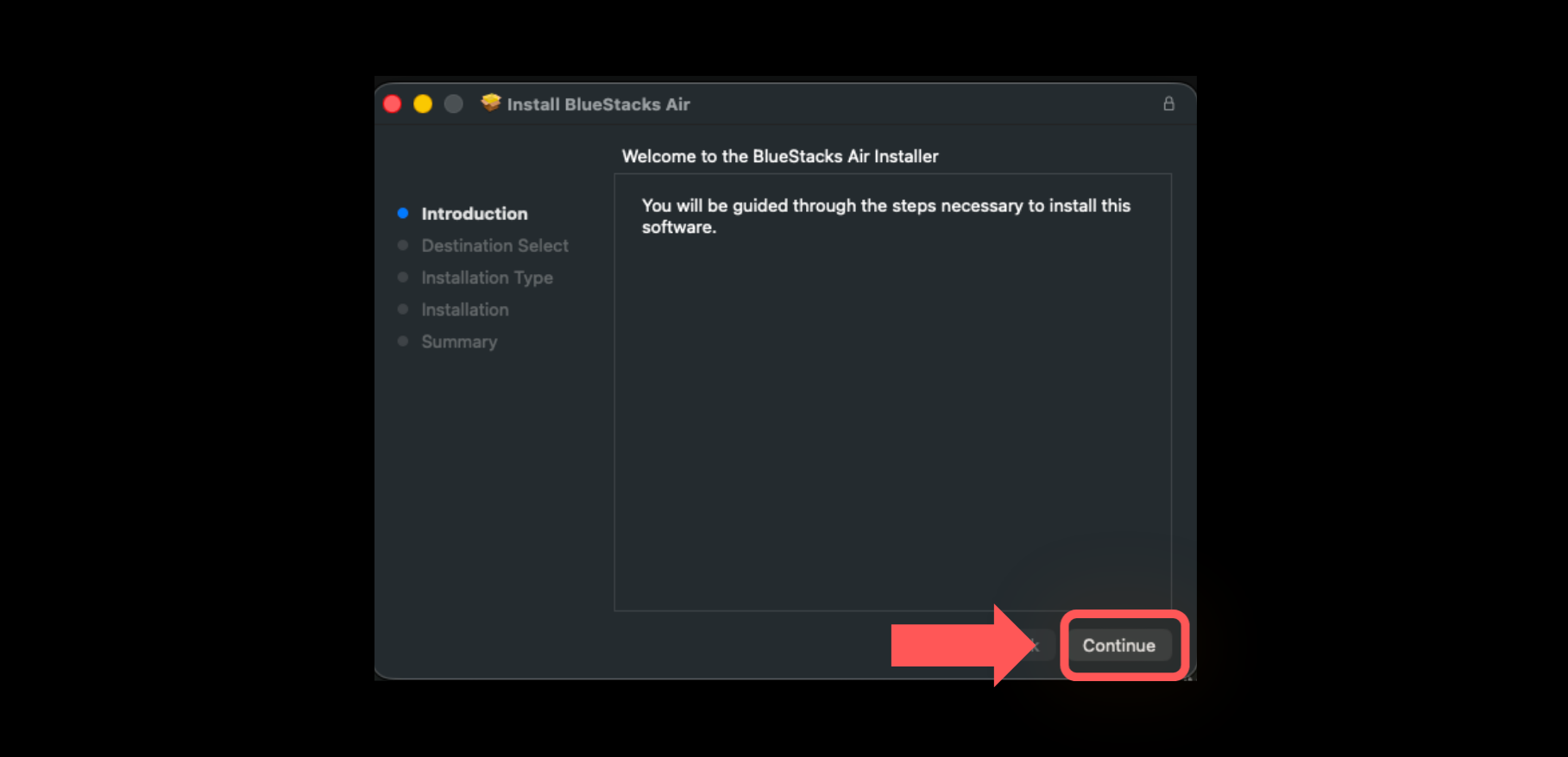 Netflix Mod APK installation on Mac - BlueStacks setup wizard