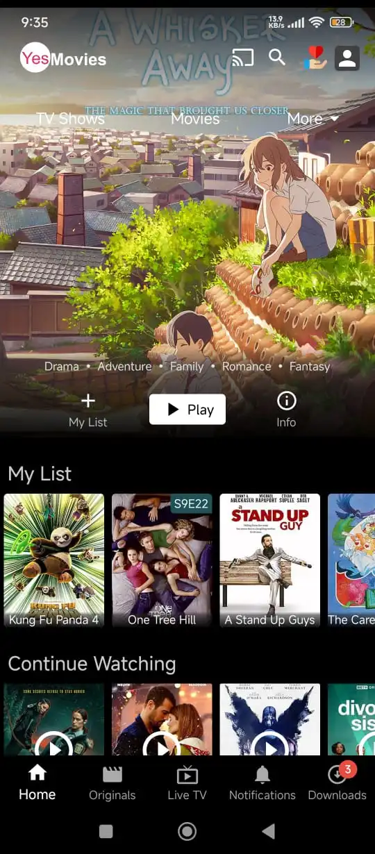 Netflix Mod APK Home Screen Interface